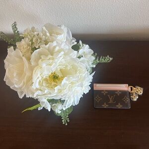 LV Monogram Rose Ballerine Charms Card Holder With Gold Hardware.New. Authentic.